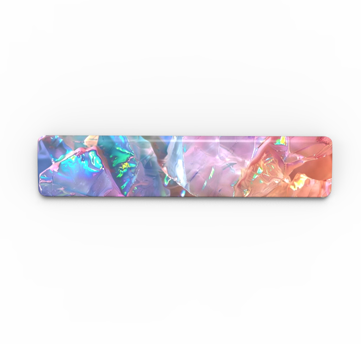journey series acrylic keyboards wrist rest digital print polychrom