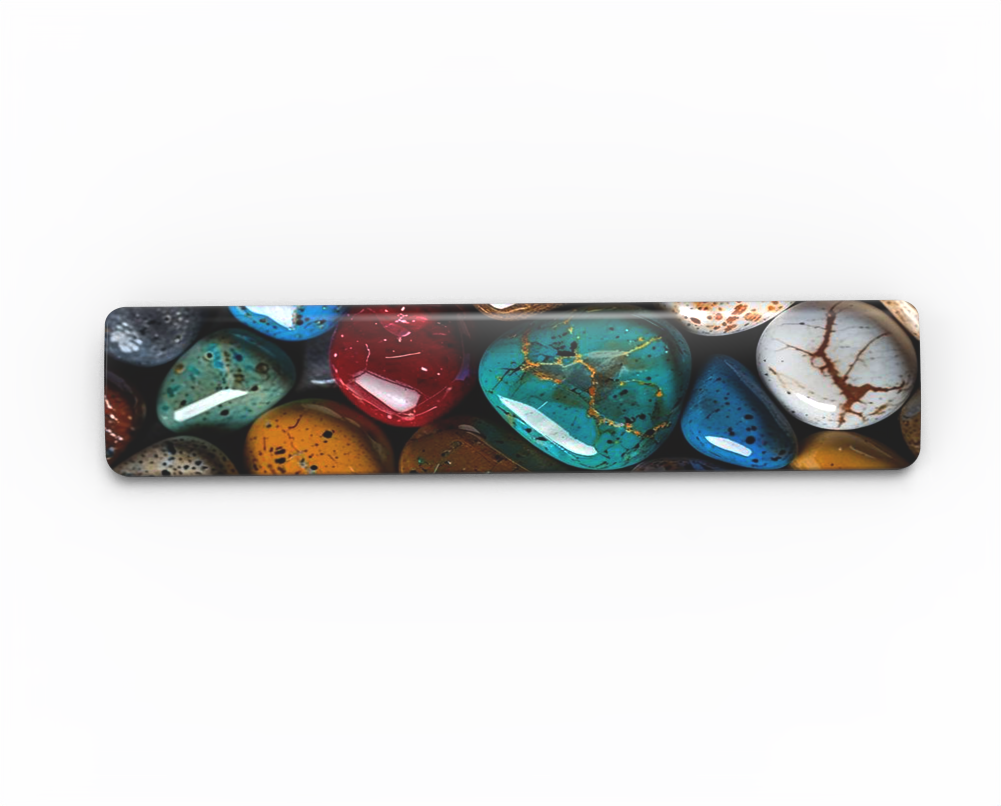 journey series acrylic keyboards wrist rest digital print polychrom