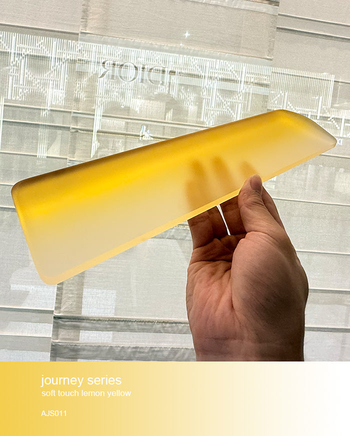journey series acrylic keyboards wrist rest lemon yellow doigunsaan