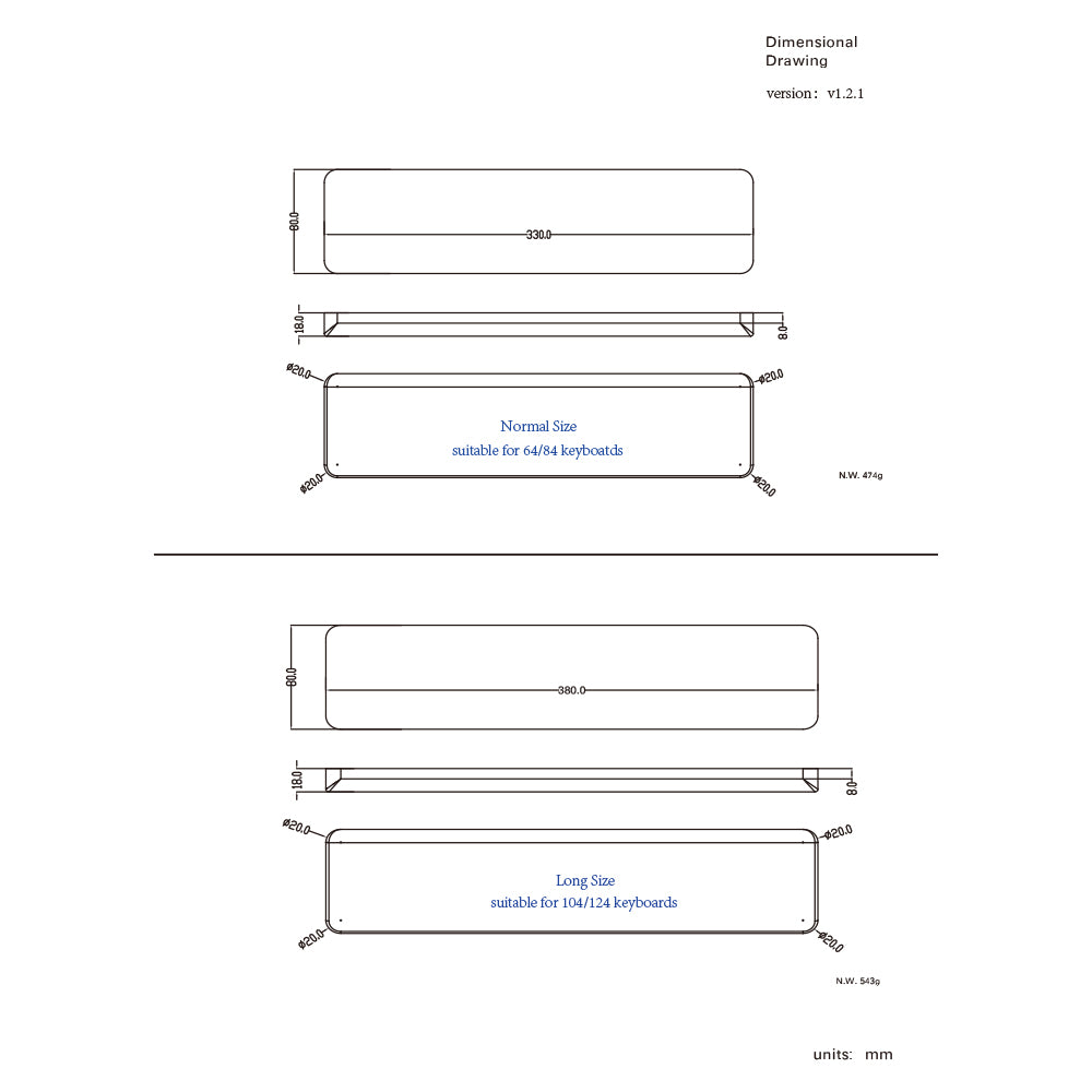 journey series acrylic keyboards wrist rest mousse powder doigunsaan